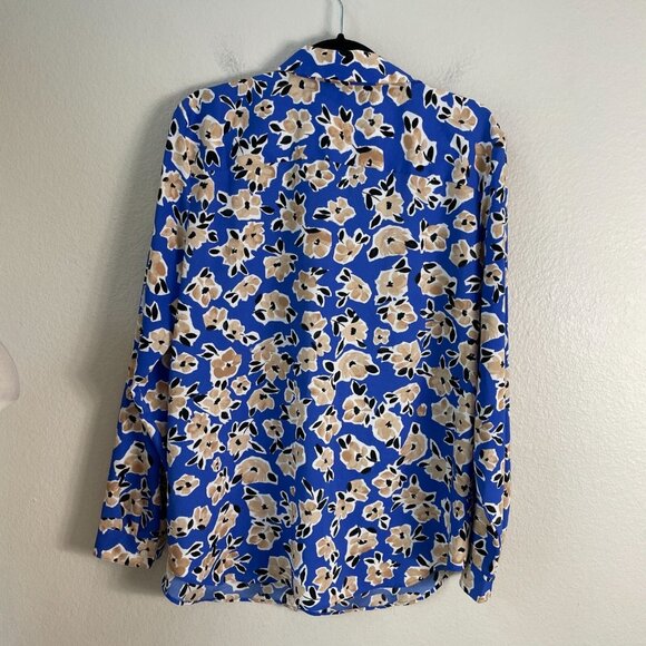Ann Taylor Womens XL Floral Button Up Essential Shirt Long Sleeve Blouse Top - Picture 11 of 12